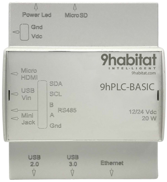 PLC 9h. BASIC 8Gb RAM. UPS, RTC, RS485 (modbus-rtu)